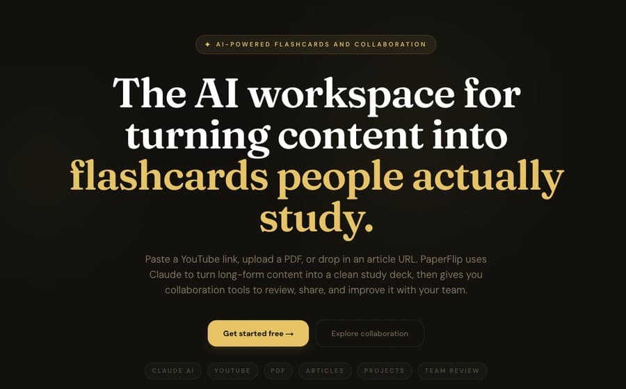 PaperFlip — AI Flashcard Workspace